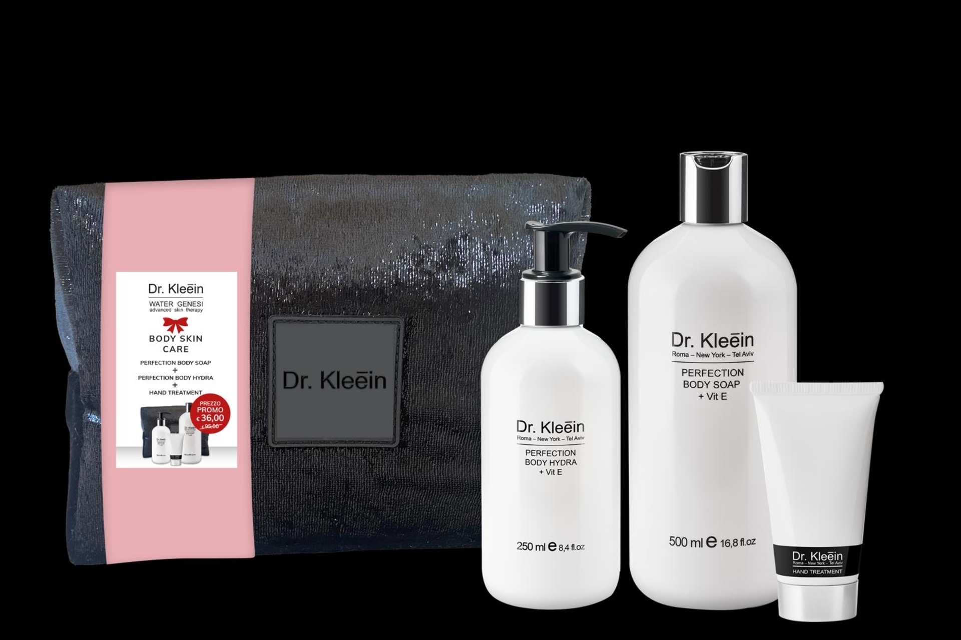 DR KLEEIN BODY SKIN CARE DETERGENTE+LATTE CORPO+CREMA MANI