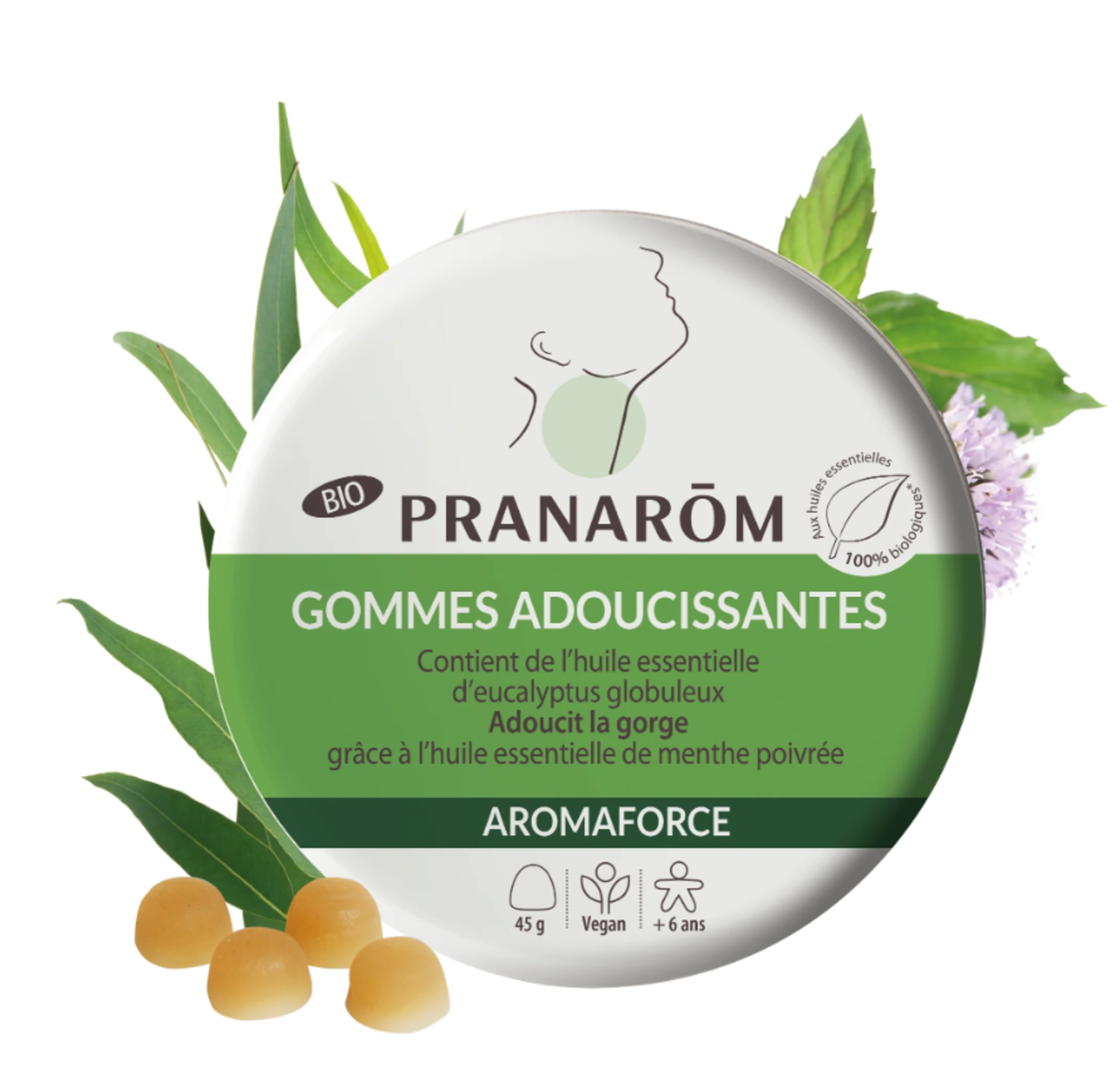 PRANAROM AFORCE GOMME EMOLLIENTI MENTA EUCALIPTO