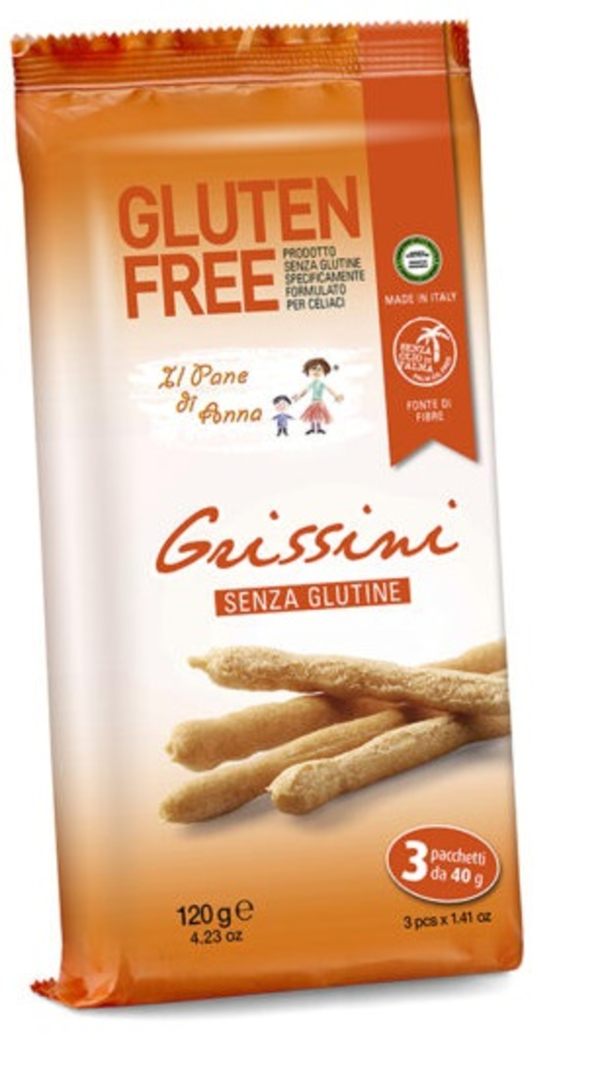 PANE ANNA GRISSINI S/LATTE3X40